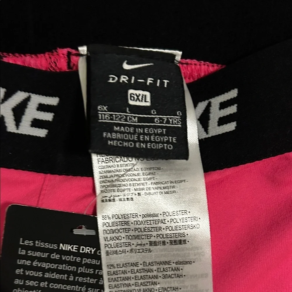 Nike Kids Dri-fit Pink Leggings with White Logo